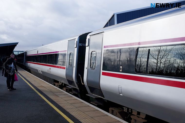 The Enterprise currently takes up to 2hrs 15 mins to go from Belfast to Dublin. Photograph: Columba O'Hare/ Newry.ie The Enterprise currently takes up to 2hrs 15 mins to go from Belfast to Dublin. Photograph: Columba O'Hare/ Newry.ie