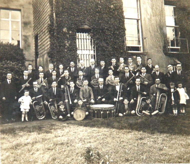 St. Catherine’s Brass and Reed Band, c.1923, photographed after their success at their first competition, which was held in the Y.M.C.A. Hall, Belfast. Newry and Mourne Museum Collection St. Catherine’s Brass and Reed Band, c.1923, photographed after their success at their first competition, which was held in the Y.M.C.A. Hall, Belfast. Newry and Mourne Museum Collection