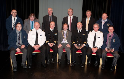 Mayor John McArdle along with Councillors, Brian Quinn, Sean Doran, Henry Reilly and William Burns are pictured with Award recipients, members of Mourne Underwater Search Team and members of Rescue Crew 116 Irish Coast Guard. Mayor John McArdle along with Councillors, Brian Quinn, Sean Doran, Henry Reilly and William Burns are pictured with Award recipients, members of Mourne Underwater Search Team and members of Rescue Crew 116 Irish Coast Guard.